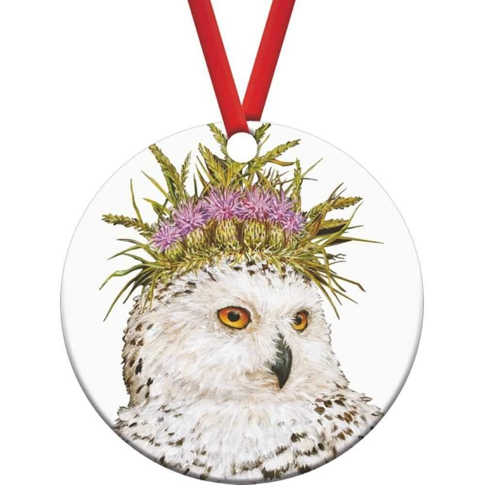 Paperproduct DesignSnow Queen Porcelain Ornament with Red Ribbon